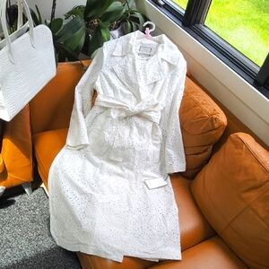 Bagatelle White Trench Coat Timeless Elegance